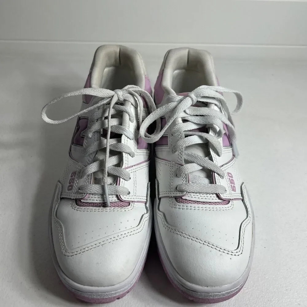 New Balance 550 Women Shoes Size 8.5 Pink Bubblegum Cloud Leather Sneakers